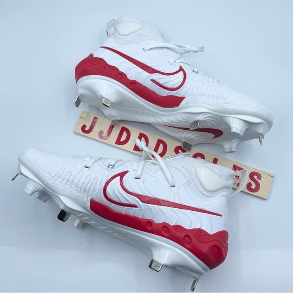 Nike Alpha Huarache NXT Baseball Cleats White Red DJ6517-104 Men’s Sz 7.5 NEW - Picture 7 of 8